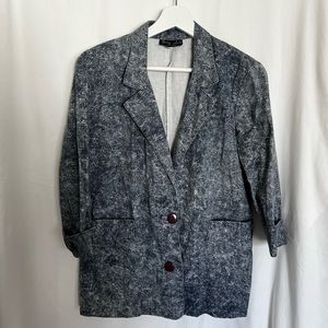 Washed stretched denim Vintage blazer